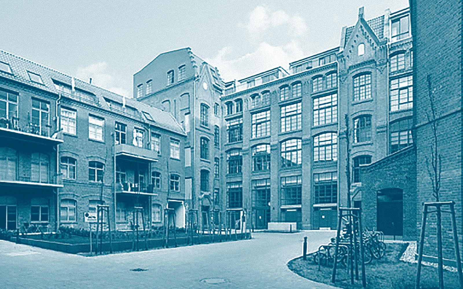 Innenhof der alten Otisfabrik in Berlin